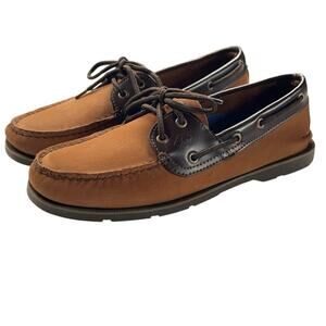 Sperry Top-Sider Mens Size 8.5M Authentic Original 2-Eye Boat Shoe Brown Leather